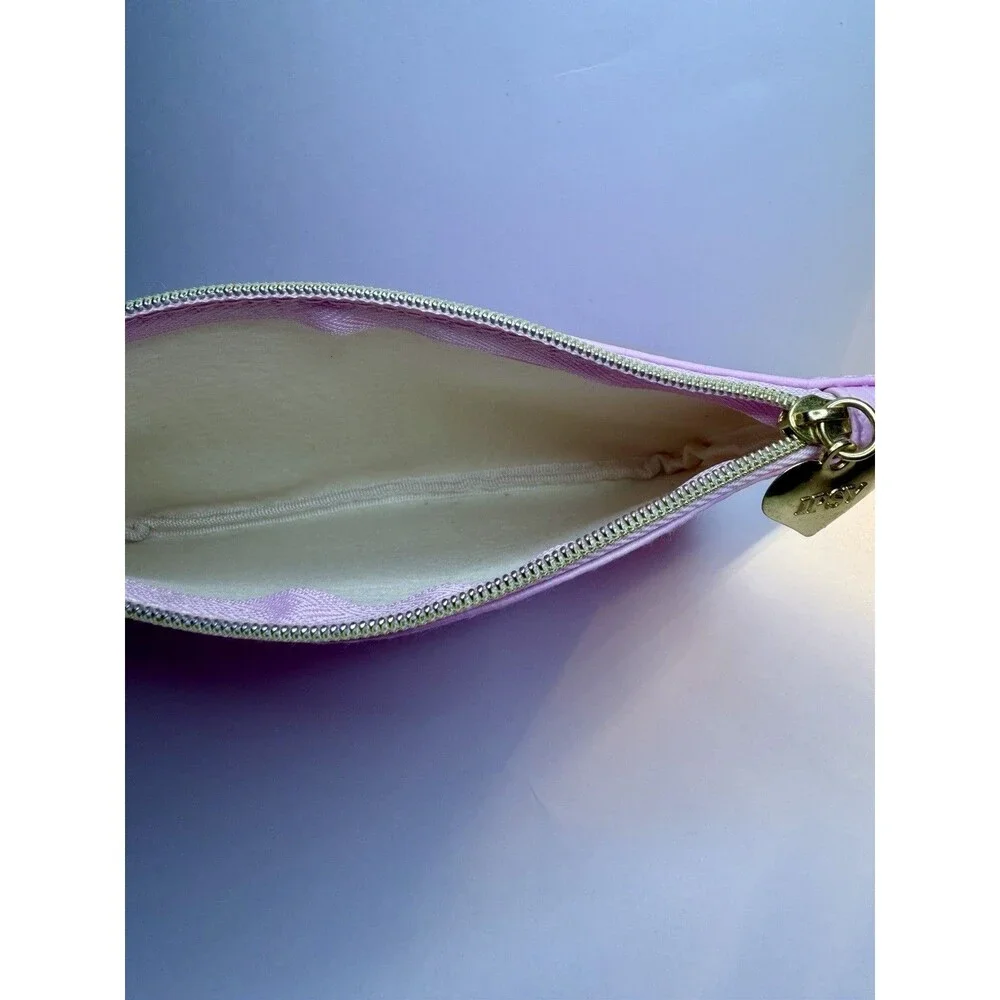 Ipsy Pink Croc Embossed Makeup Bag Zipper Cosmetic Pouch